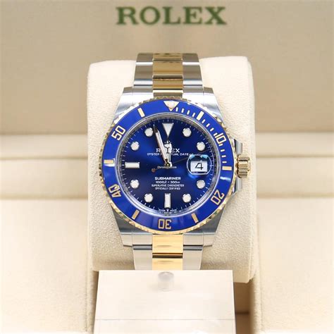 rolex gold and blue watch|2022 rolex submariner date bluesy.